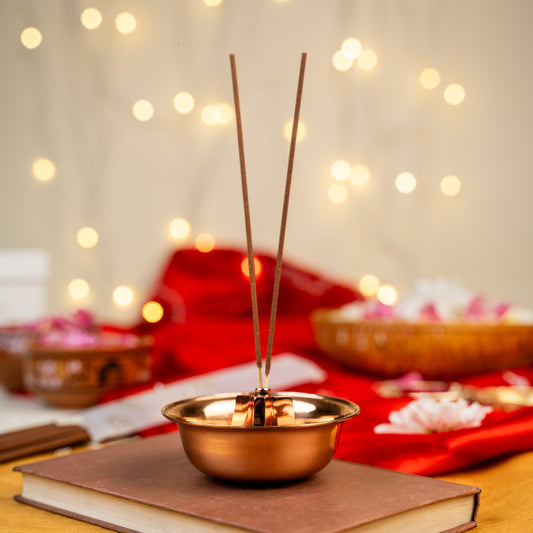 Image of Premium 3 Way Copper Puja Bowl