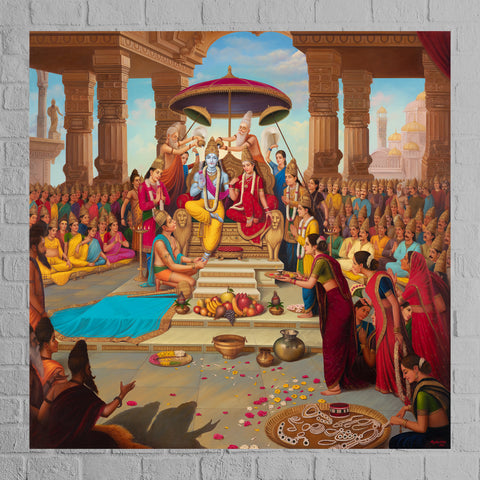 Painting of Shri Ram Abhishek by The House of Ram Painting of Shri Ram Abhishek by The House of Ram