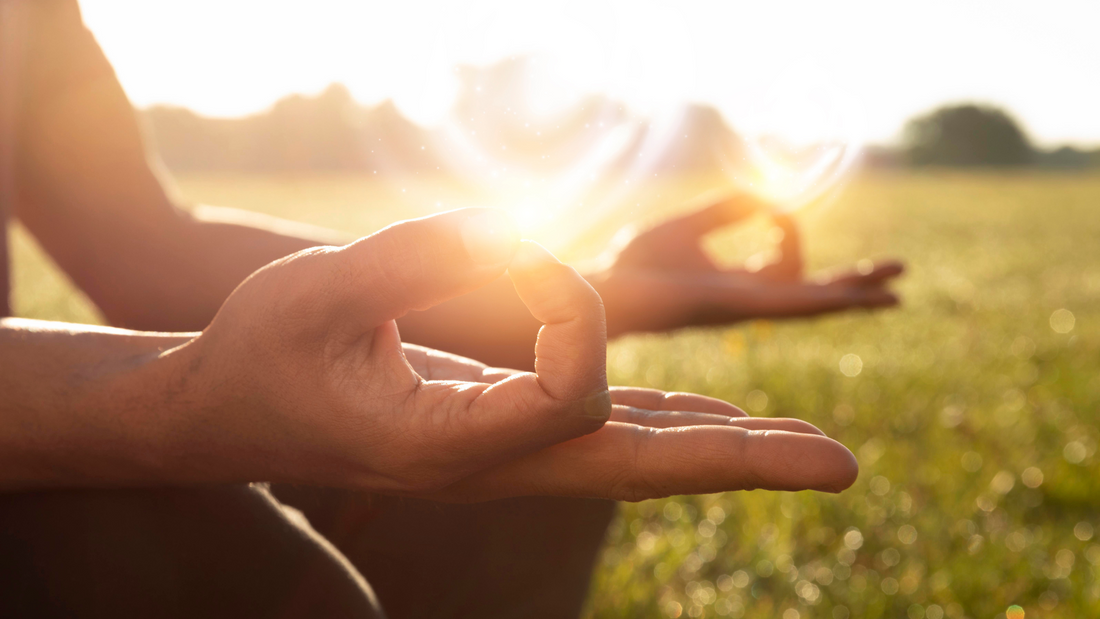 A person doing meditation