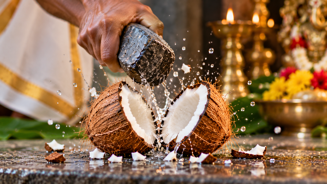 Why Is Coconut Broken During Puja? The Story Behind This Sacred Tradition