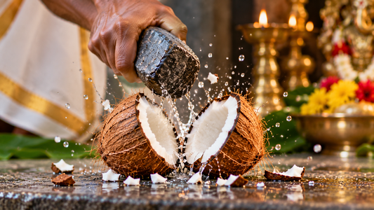 Why Is Coconut Broken During Puja? The Story Behind This Sacred Tradition