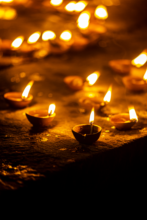 image of diyas for The House of Ram Blog