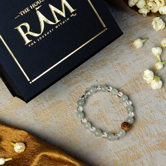 Green aventurine bracelet by The House of Ram